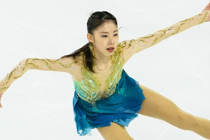 ISU公認大会で日本女子初の４Tを決めた住吉。(C)Getty Images