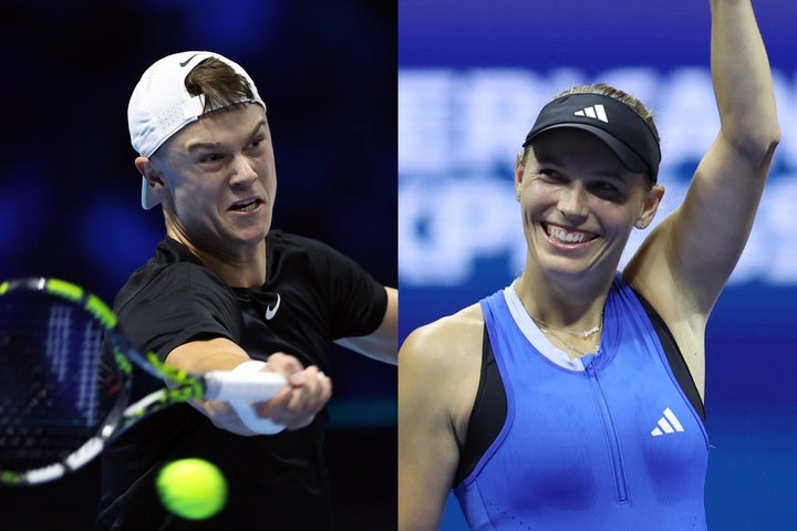 デンマークテニス界は元世界女王のウォズニアッキ（右）以降、有望なプレーヤーが現れなかったが、20歳のルネ（左）の台頭により再び盛り上がりを見せている。（C）Getty Images