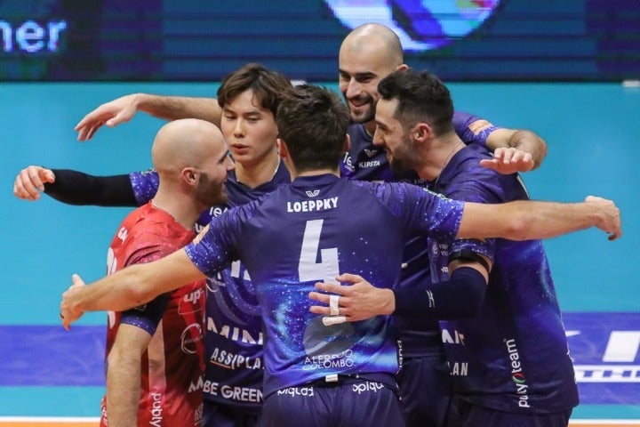 ミラノに敗れたモンツァ。高橋は７得点にとどまった。(C) Lega Pallavolo Serie A