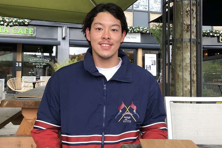 インタビューに応じてくれた新田。水球を通して社会貢献活動への重要性も実感している。写真：中田徹