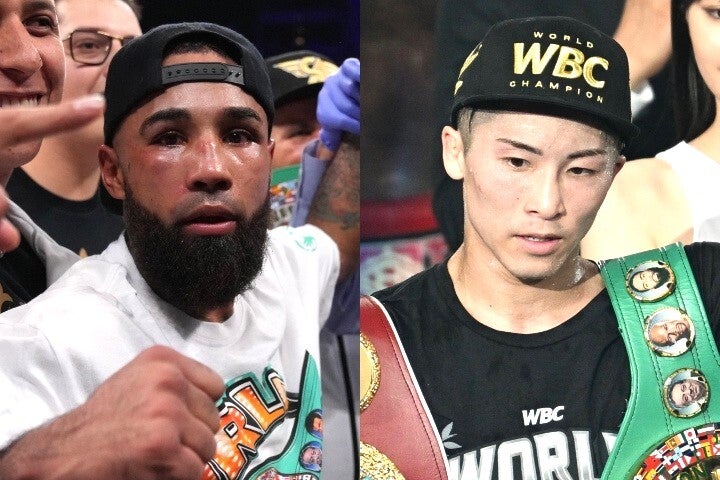 年末にタパレスとの統一戦を控える井上（右）。“悪童”と称されるネリ（左）はタイトルマッチ勝者と次戦で挑戦する。写真：松尾/アフロスポーツ、Getty Images