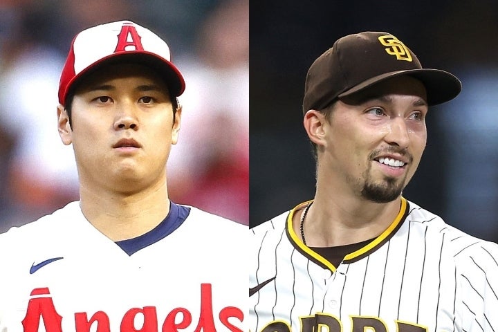 大谷が退団したエンジェルスは、FAの大物投手スネル（右）の獲得に動いているという。(C)Getty Images