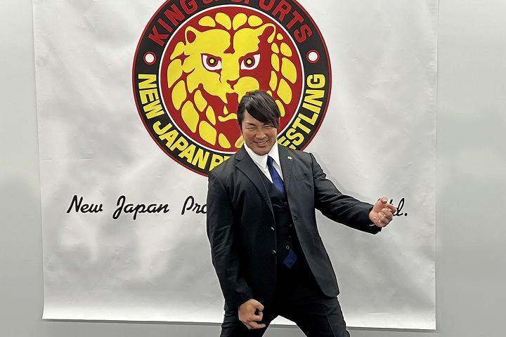 新日本プロレスリングの新社長に就任した棚橋。写真：どら増田