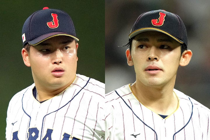 村上（左）と佐々木（右）のMLB挑戦はいつになるのだろうか。すでに米メディアは２人の名前を盛んに報じている。(C)Getty Images