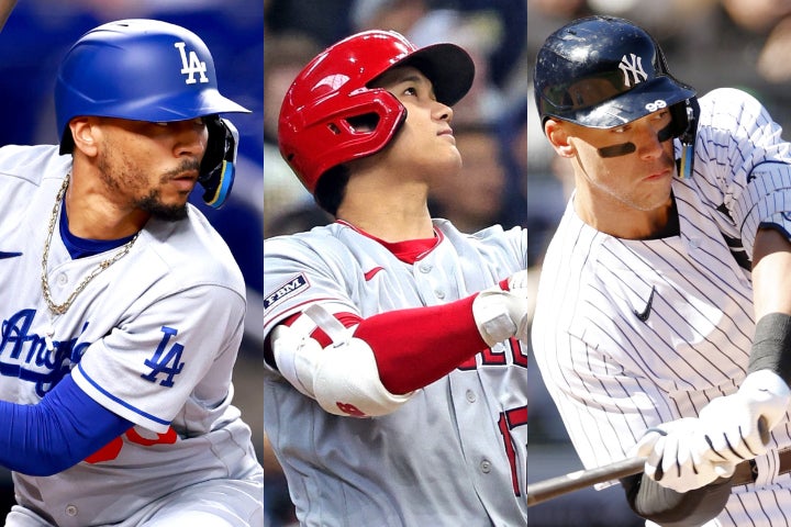 MLBのYouTube公式チャンネルが24年のMVP候補者７人を選定。大谷（中央）やベッツ（左）、ジャッジ（右）らが選ばれた。(C)Getty Images