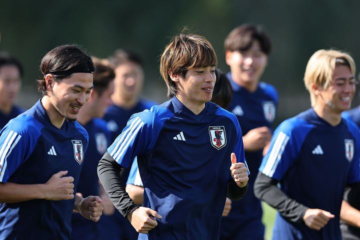 日本時間の13日夜に初戦・ベトナム戦に臨む日本代表。写真：梅月智史（THE DIGEST写真部）