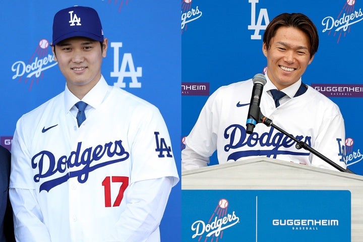 大谷（左）と山本（右）を獲得したドジャースが今オフの勝ち組のようだ。(C)Getty Images