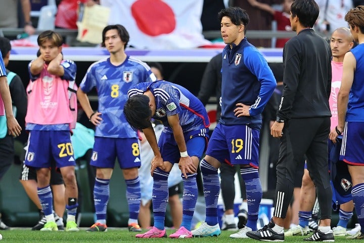 イランに１ー２で敗れた日本。優勝候補の本命と言われながら、準々決勝で姿を消してしまった。写真：梅月智史（THE DIGEST写真部）