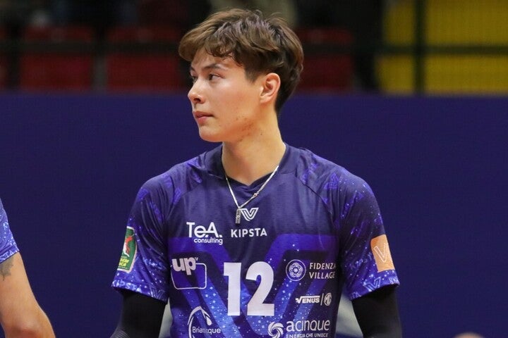 イタリアで３シーズン目を過ごす高橋藍。怪我から復帰したようだ。(C) Lega Pallavolo Serie A