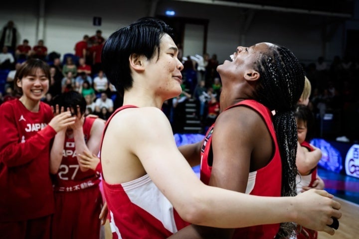 日本は強敵カナダを撃破し、自力で3大会連続の五輪出場権を掴んだ。(C)FIBA