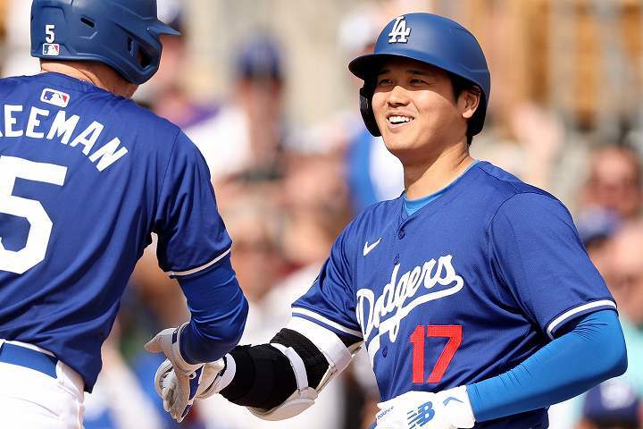 大谷がドジャース移籍後初ホームランを放った。(C) Getty Images