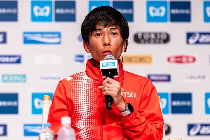 日本記録保持者の鈴木は代表切符に並々ならぬ意欲を示す。（C）東京マラソン財団