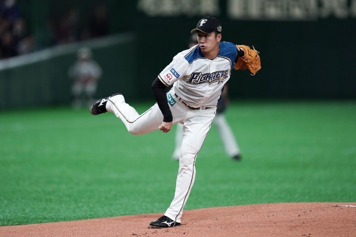 古巣日本ハムのファームの試合を観にエスコンフィールド北海道に訪れた斎藤氏。(C)Getty Images