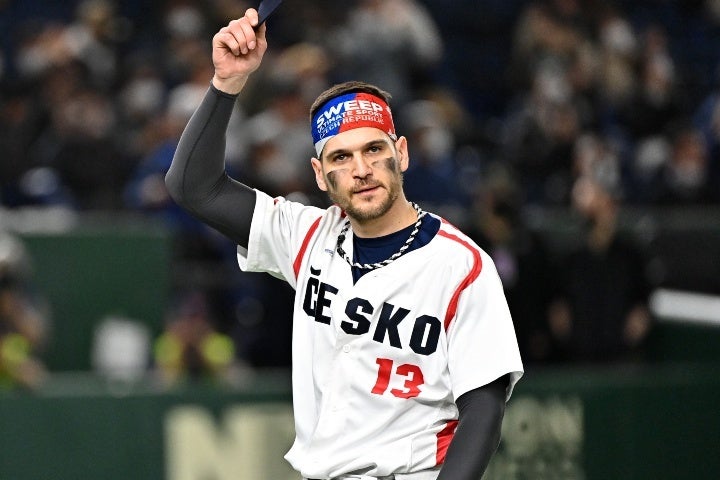 昨年のWBCではチェコ代表としてマウンドに立ったシュナイダー。再び侍Jと対峙する。(C) Getty Images