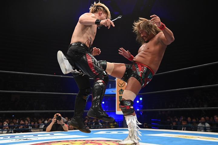 内藤がSHOを撃破した。写真：新日本プロレスリング