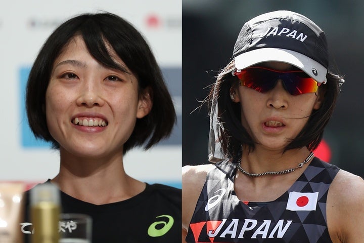 安藤（右）は優勝を果たすも、日本記録突破ならず。女子マラソンのパリ五輪最後の１枠は前田（左）が内定した。(C)Getty Images