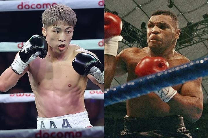 ボクシングではタイソン（右）以来、34年ぶりのドーム開催が決まった井上（左）。写真：福冨倖希、AP/アフロ