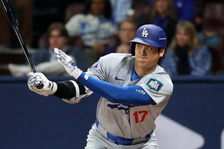 大谷は「２番・DH」で先発出場。第２打席に初安打をマークした。(C)Getty Images