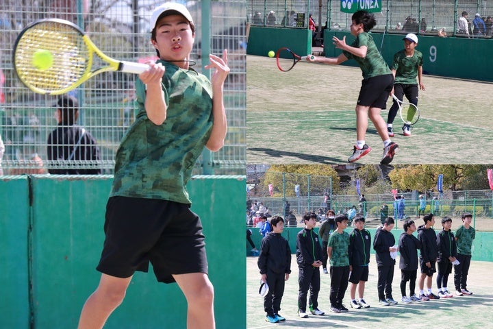 １・２年生だけで臨む最初の全国大会となる中学校選抜。男子は前年王者の橘学苑（写真）をはじめシード勢が順当に勝ち上がった。スマッシュ編集部