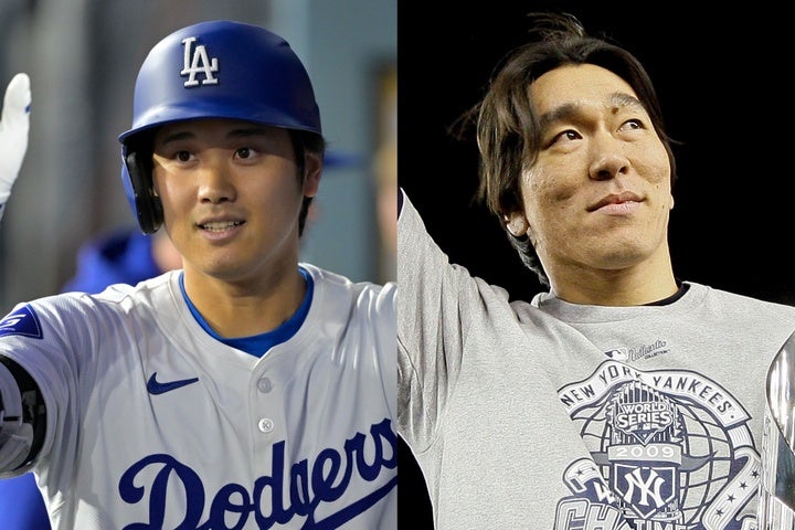 大谷（左）は松井（右）氏に並ぶMLB通算175本塁打を放った。(C)Getty Images