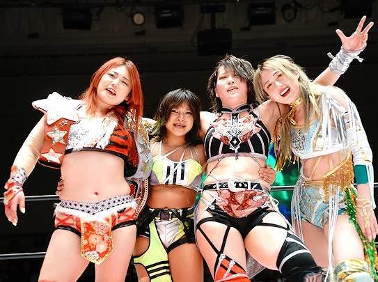 スターダムの黄金世代、舞華、飯田沙耶、林下詩美、上谷沙弥。(C) STARDOM