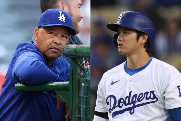 ロバーツ監督（左）が、大谷（右）の弱点を的確に指摘した。(C)Getty Images