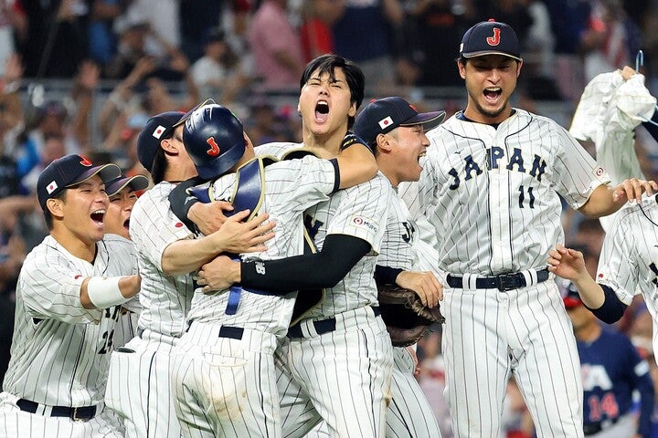 昨年の３月に行なわれたWBCで３大会ぶり３度目の優勝を果たした侍ジャパン。(C) Getty Images