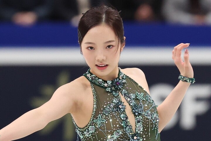 アイスショーに出演した際のオフショットを公開した本田さん。(C) Getty Images