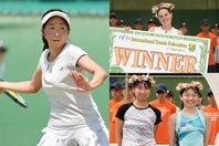 シングルスで日本勢唯一の４強入りを果たした清水綾乃（写真左）。優勝したビレル（右上）。ダブルス準優勝の伊藤あおい／荒川晴菜（右下）。写真提供：福岡国際女子テニス事務局