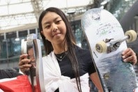 パリ五輪予選・上海大会のスケートボード女子パークで２位入賞を果たした開。(C)Getty Images