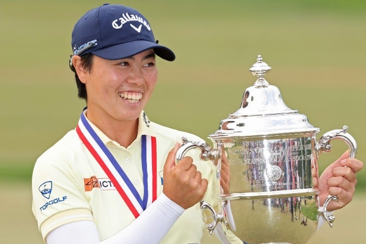 女子ゴルフのメジャー第２戦「全米女子オープン」を制した22歳・笹生優花。(C)Getty Images