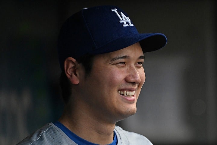 インスタのストーリーズで山本の活躍を祝福した大谷。(C) Getty Images