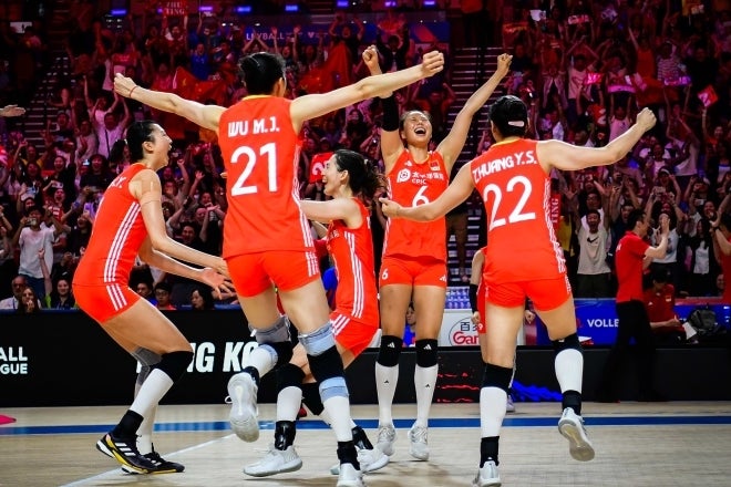 今大会で日本に連敗を喫した中国女子代表。それでもアジアトップとなる世界６位の座を射止めた。(C)Volleyball World