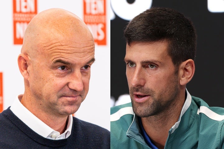 かつての輝きを失いかけているジョコビッチ（左）について元フェデラーのコーチであるリュビチッチ氏（右）が心配している。(C)Getty Images