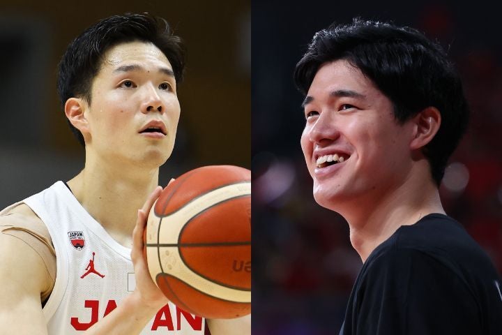 男子バスケットボール日本代表の馬場雄大（左）と渡邊雄太（右）。(C)Getty Images