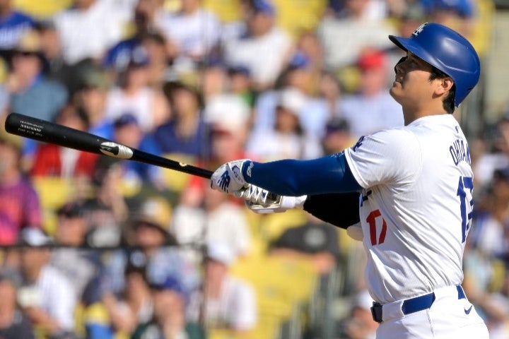 日本人初の４年連続30本塁打を達成した大谷。(C)Getty Images