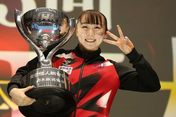 NHK杯３連覇を飾った宮田は代表行動規範違反のためパリ五輪の代表を辞退した。写真：滝川敏之
