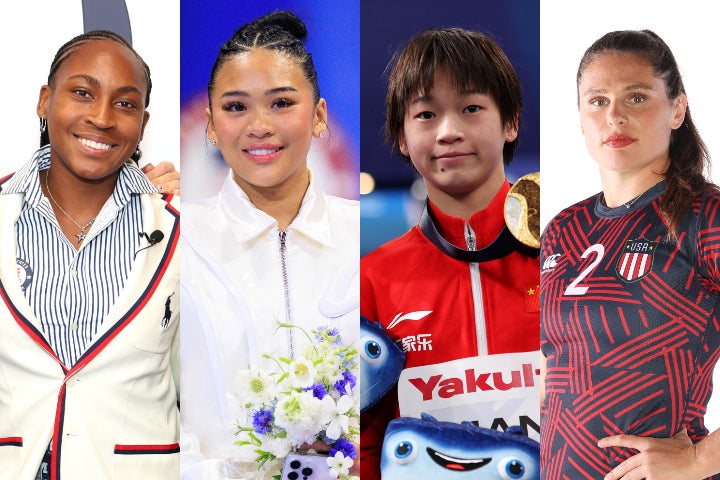 香港紙がパリ五輪で注目の女子４選手として、（左から）ココ・ガウフ、スニサ・リー、クアン・ホンチャン、イロナ・マーハーをピックアップした。(C)Getty Images