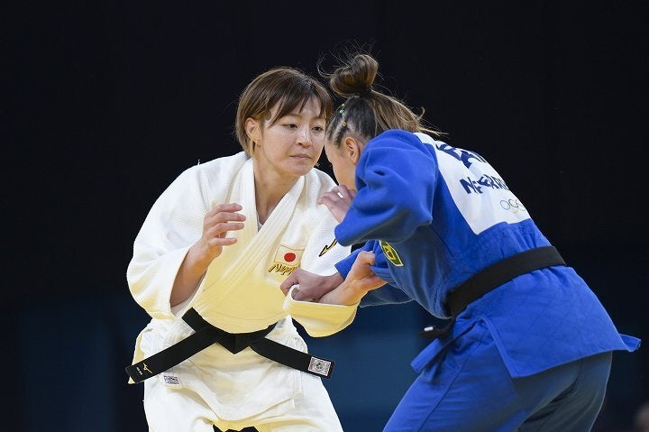 柔道女子48キロ級の角田が準決勝進出を決めた。(C) Getty Images