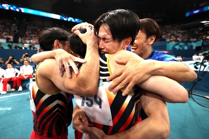日本は団体戦で２大会ぶりの金メダルを獲得。劇的な展開で頂点に輝いた。(C) Getty Images