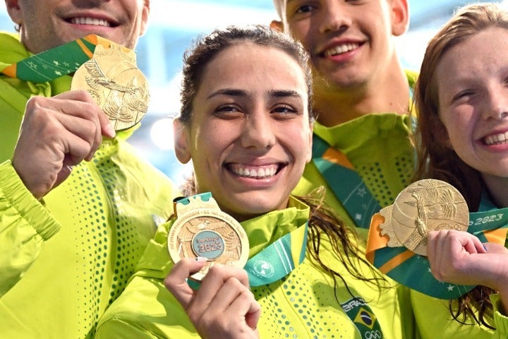 規律違反で帰国処分を受けたブラジルの競泳選手アナ・カロリーナ・ヴィエイラ。(C)REUTERS／AFLO