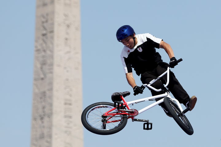 パリ五輪のBMXフリースタイルの中村輪夢。(C) Getty Images