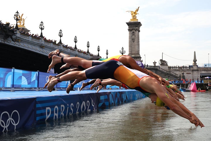 ７月31日、延期されていた男子トライアスロンが開催された。(C) Getty Images