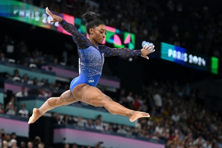 女子の体操個人総合で２大会ぶりに金メダルに輝いたバイルズ。(C)Getty Images