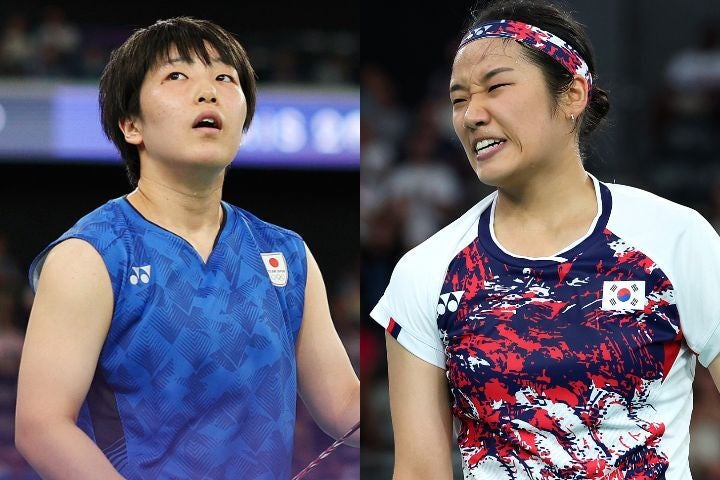 バドミントン女子シングルスの世界ランク６位の山口茜（左）同１位の世界女王、アン・セヨン（韓国/写真：右）。(C) Getty Images