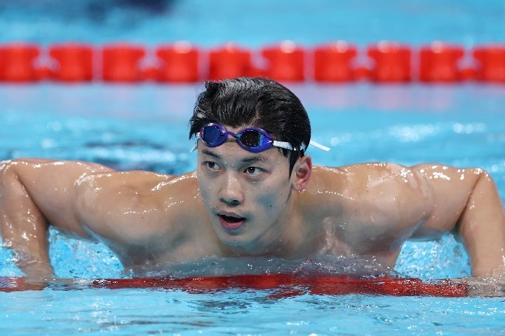 東京五輪金メダリストの汪順は200ｍ個人メドレーで銅メダルだった。(C) Getty Images