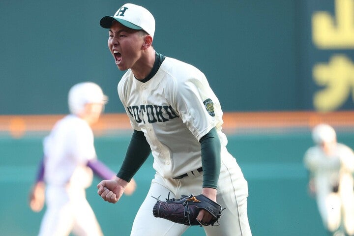 センバツでも躍動した今朝丸。今夏の甲子園でも好投してさらに評価を高めたい。写真：THE DIGEST写真部