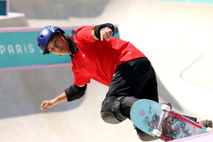 スケートボード女子パークで全体10位で惜しくも、予選敗退となった四十住。(C) Getty Images