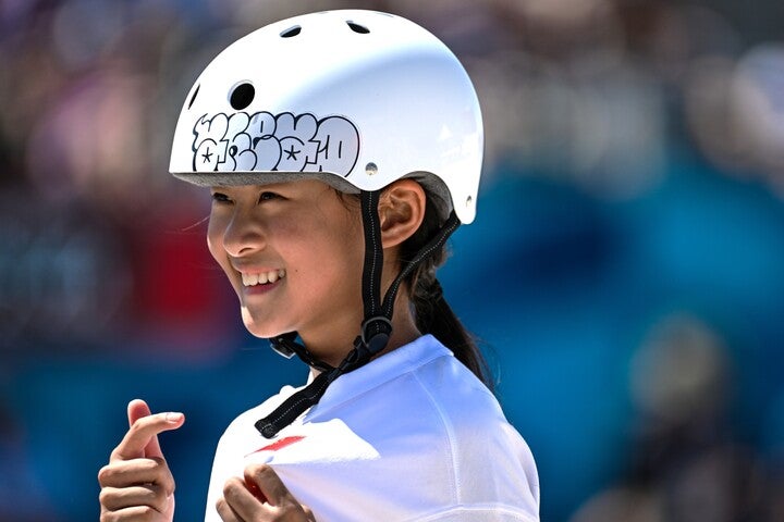 スケートボード女子パークで全体18位で惜しくも、予選敗退となった鄭好好。(C) Getty Images