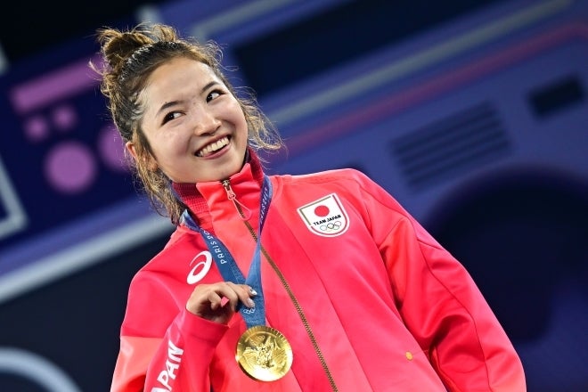 女子ブレイキンで初代女王に輝いたAMI。日本に16個目の金メダルをもたらした。(C)Getty Images